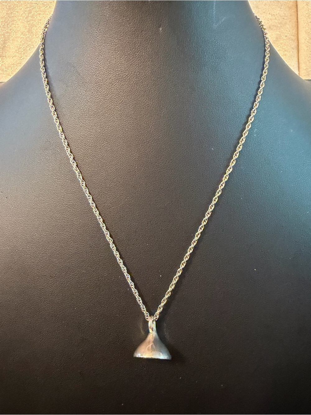 Silver-Tone Hershey Kiss Pendant Necklace